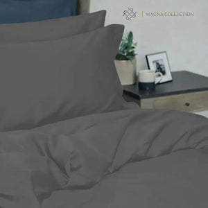 Charcoal Grey Duvet Cover Set Magna Collection