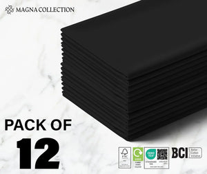 Black Cotton Cloth Napkins Magna Collection