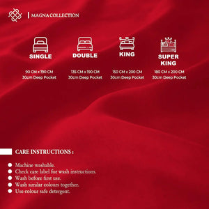 Red Fitted Sheet Magna Collection