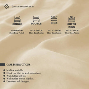 Cream Fitted Sheet Magna Collection