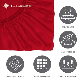 Red Fitted Sheet Magna Collection