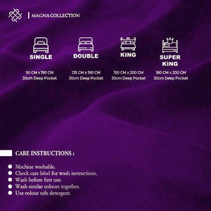 Purple Fitted Sheet Magna Collection