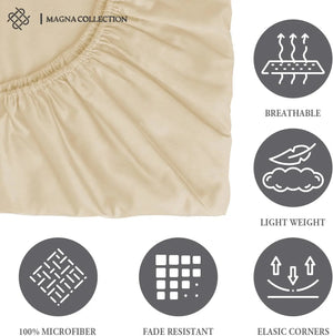 Cream Fitted Sheet Magna Collection