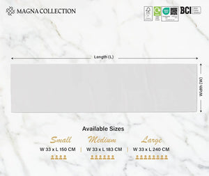 White Table Runner Magna Collection