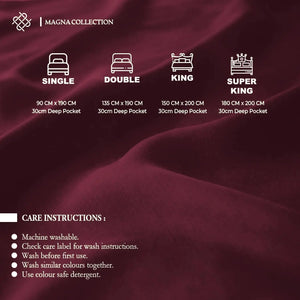 Burgundy Fitted Sheet Magna Collection
