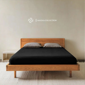 Black Fitted Sheet Magna Collection