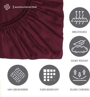 Burgundy Fitted Sheet Magna Collection
