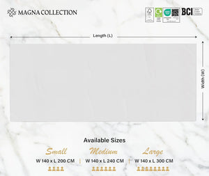 White Rectangular Table Cloth Magna Collection