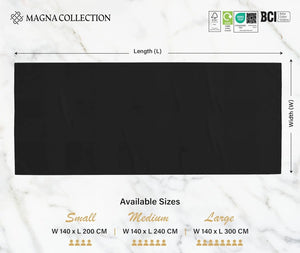 Black Rectangular Table Cloth Magna Collection