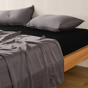 Black Fitted Sheet Magna Collection