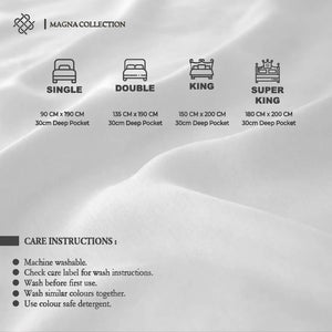 White Fitted Sheet Magna Collection