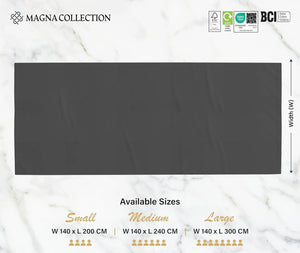 Charcoal Rectangular Table Cloth Magna Collection