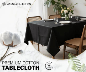 Black Rectangular Table Cloth Magna Collection