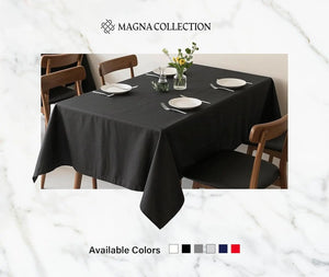 Black Rectangular Table Cloth Magna Collection