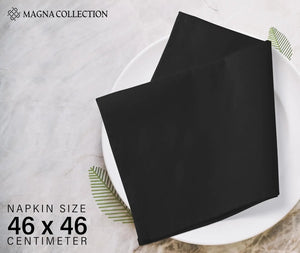 Black Cotton Cloth Napkins Magna Collection