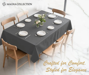 Charcoal Rectangular Table Cloth Magna Collection