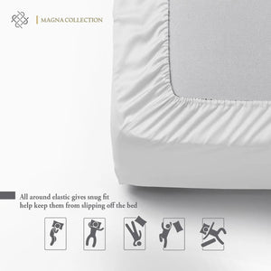 White Fitted Sheet Magna Collection