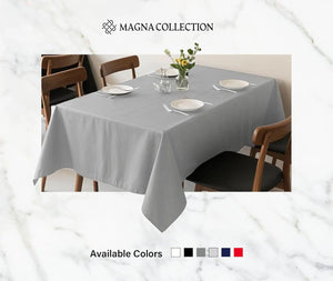 Grey Rectangular Table Cloth Magna Collection