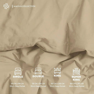 Beige Duvet Cover Set Magna Collection