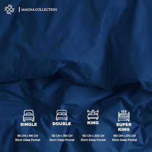 Navy Duvet Cover Set Magna Collection
