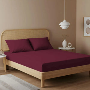 Burgundy Fitted Sheet Magna Collection