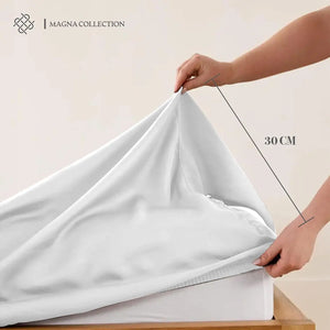 White Fitted Sheet Magna Collection