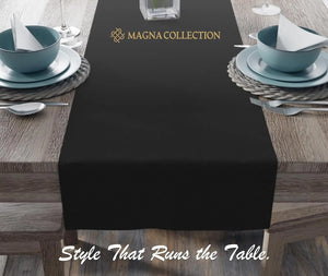 Black Table Runner Magna Collection
