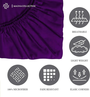 Purple Fitted Sheet Magna Collection