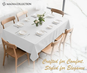 White Rectangular Table Cloth Magna Collection