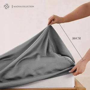 Grey Fitted Sheet Magna Collection