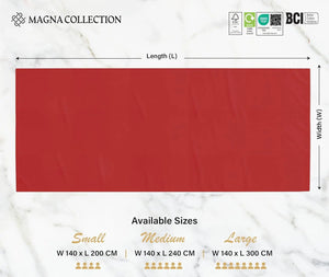 Red Rectangular Table Cloth Magna Collection