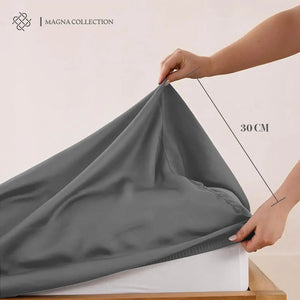 Charcoal Grey Fitted Sheet Magna Collection