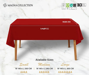 Red Rectangular Table Cloth Magna Collection