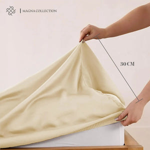 Cream Fitted Sheet Magna Collection