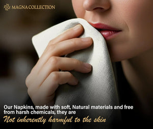 White Cotton Cloth Napkins Magna Collection