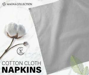 Grey Cotton Cloth Napkins Magna Collection