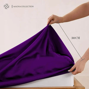 Purple Fitted Sheet Magna Collection