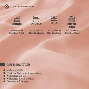 Pink Fitted Sheet Magna Collection