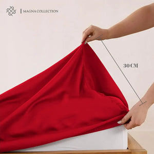 Red Fitted Sheet Magna Collection