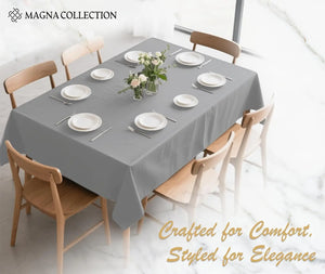 Grey Rectangular Table Cloth Magna Collection
