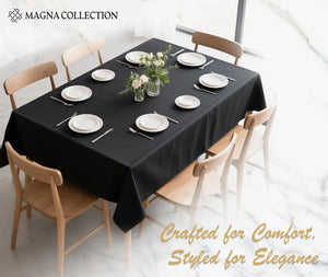 Black Rectangular Table Cloth Magna Collection
