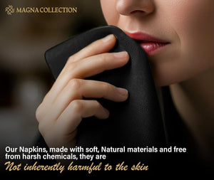 Black Cotton Cloth Napkins Magna Collection