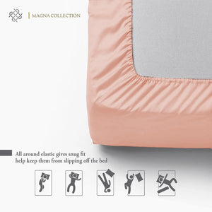 Pink Fitted Sheet Magna Collection