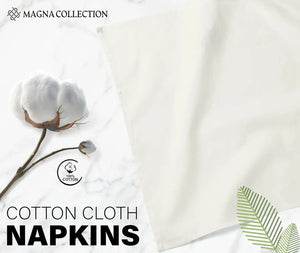White Cotton Cloth Napkins Magna Collection