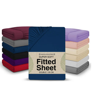 Navy Fitted Sheet Magna Collection