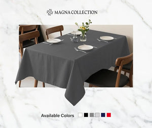 Charcoal Rectangular Table Cloth Magna Collection