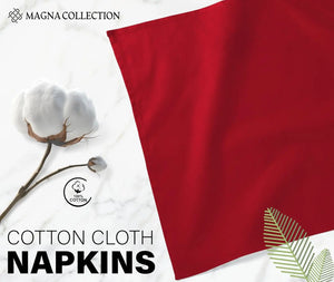 Red Cotton Cloth Napkins Magna Collection