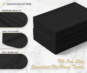 Black Cotton Cloth Napkins Magna Collection