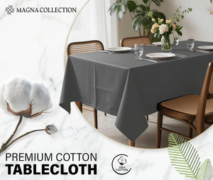 Charcoal Rectangular Table Cloth Magna Collection