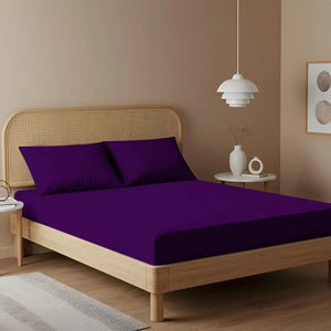 Purple Fitted Sheet Magna Collection